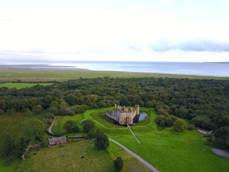 Caerlaverock Castle from above